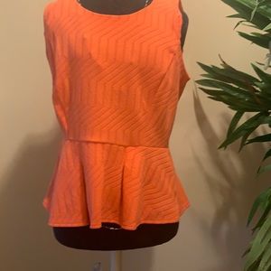 Orange peachy peplum top